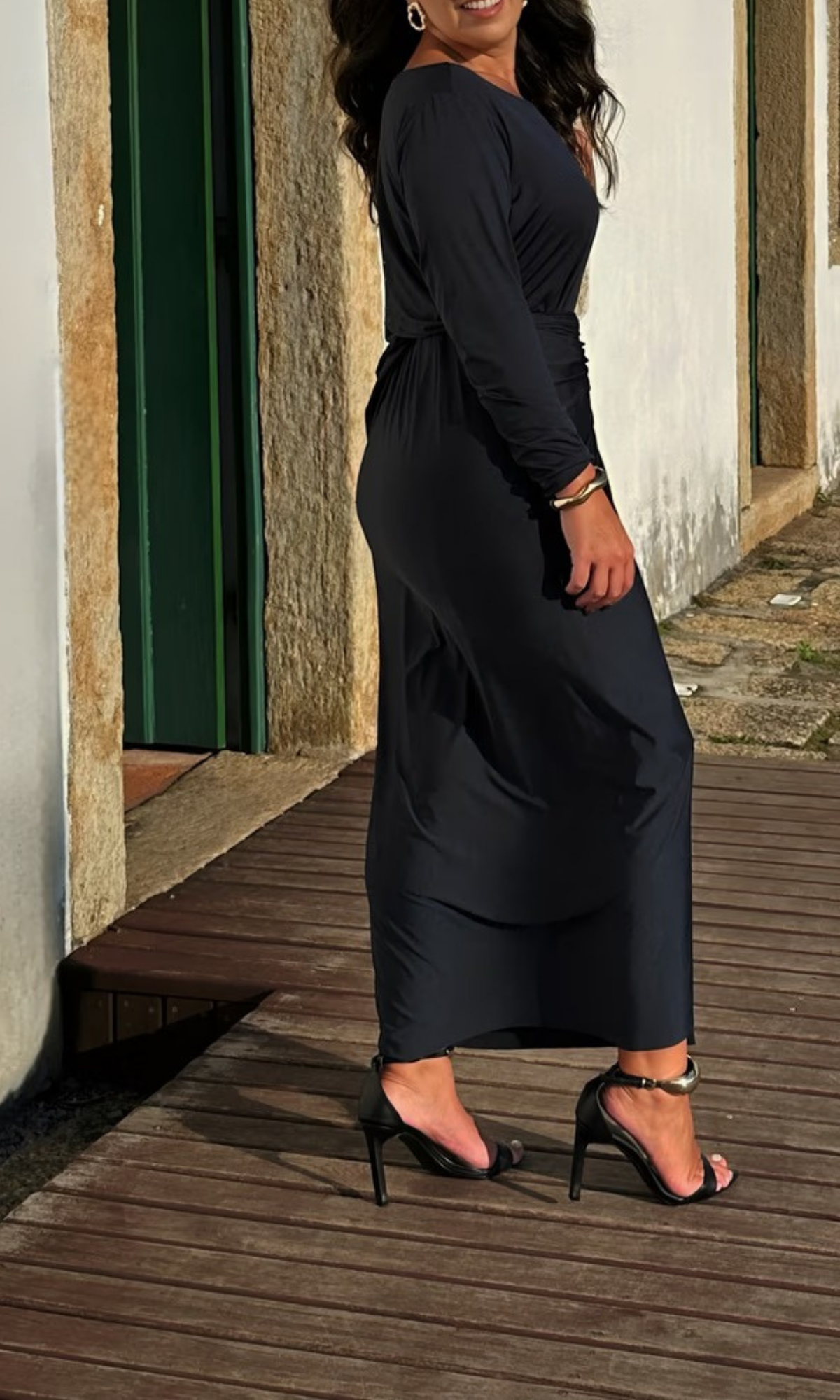 Vestido Grécia outono preto